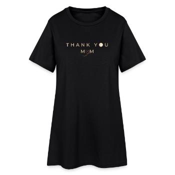 Danke Mama Herzdesign in Gold - thank you mom - Frauen T-Shirt-Kleid - Schwarz - Vorne