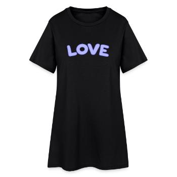 Amour Pastel en Bulles - Robe T-shirt Femme - noir - Devant