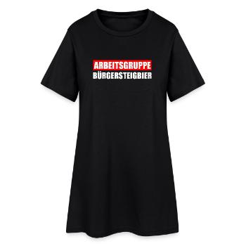 Bürgersteigbier OKF Ortskontrollfahrt - Frauen T-Shirt-Kleid - Schwarz - Vorne