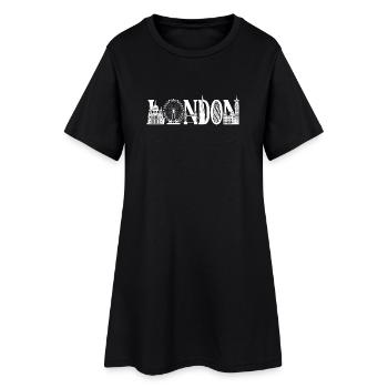 London UK England Silhouette - Women’s T-Shirt Dress - black - Front