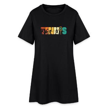 Style de jeu vintage rétro - Robe T-shirt Femme - noir - Devant