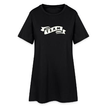 team_banderole - Robe T-shirt Femme - noir - Devant