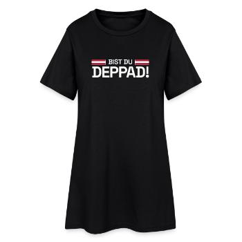 Bist du deppad! - Rot-Weiß-Rot Fan-Edition 2026 - Frauen T-Shirt-Kleid - Schwarz - Vorne