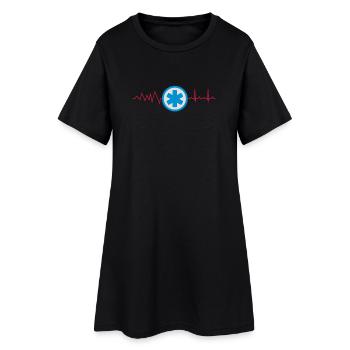 Icône uniforme de service ambulance - Robe T-shirt Femme - noir - Devant