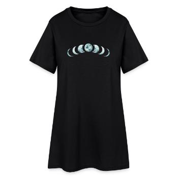 Phases Lunaires Mystiques - Robe T-shirt Femme - noir - Devant