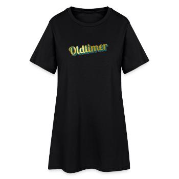 oldtimer - Frauen T-Shirt-Kleid - Schwarz - Vorne
