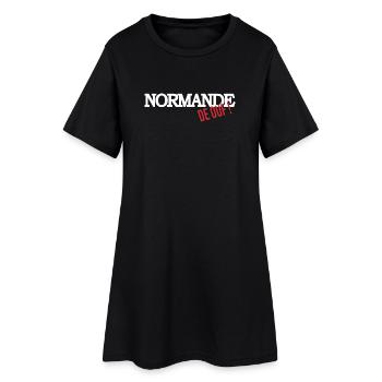 Normande de ouf - Robe T-shirt Femme - noir - Devant