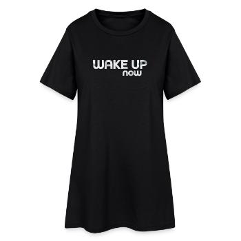 Réveillez-vous maintenant - Robe T-shirt Femme - noir - Devant