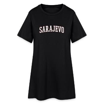 Sarajevo Bold Lettering - Women’s T-Shirt Dress - black - Front