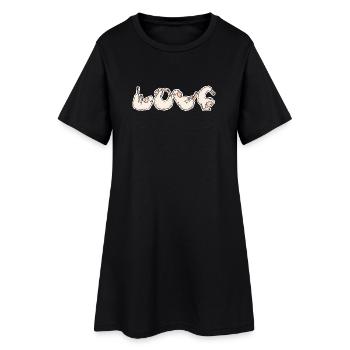 Les moutons AIMENT le yoga - Robe T-shirt Femme - noir - Devant