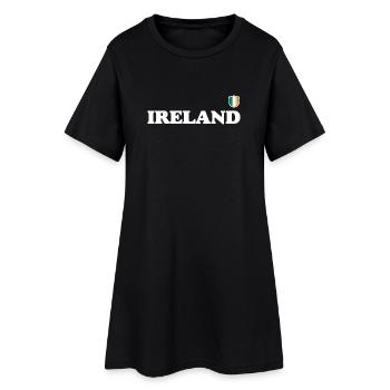 Mot-symbole irlandais en gras avec écusson - Robe T-shirt Femme - noir - Devant