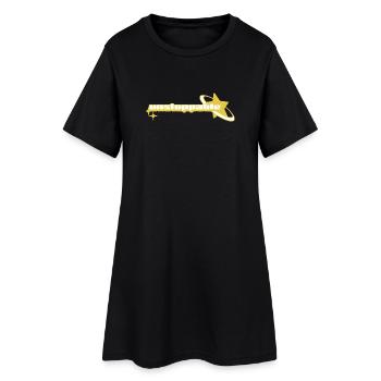 Design Astronaute Étoilé _ Yellow - Robe T-shirt Femme - noir - Devant