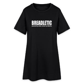 Breadletic: Bakery Fitness Fusion Carbs Running - Frauen T-Shirt-Kleid - Schwarz - Vorne