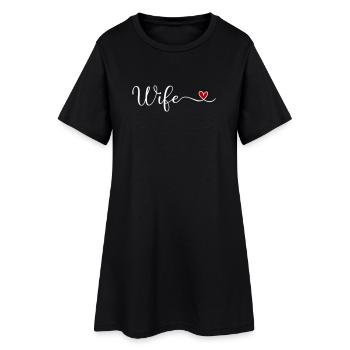 Femme - Robe T-shirt Femme - noir - Devant