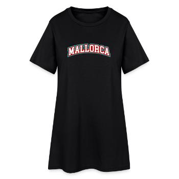 Mallorca Schriftzug - Frauen T-Shirt-Kleid - Schwarz - Vorne