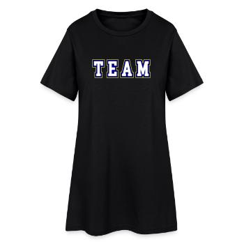 Lettrage d’équipe - Robe T-shirt Femme - noir - Devant