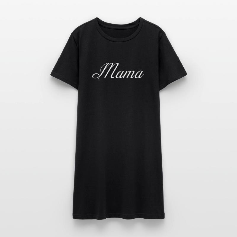 Mama Script Elegance Frauen T-Shirt-Kleid