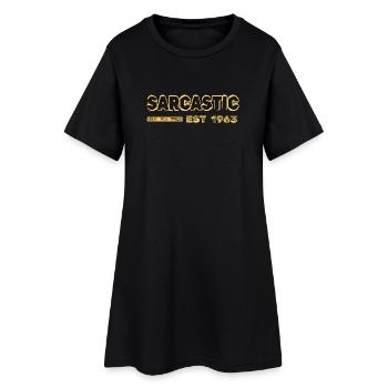 Sarcasme 1963 - Robe T-shirt Femme - noir - Devant