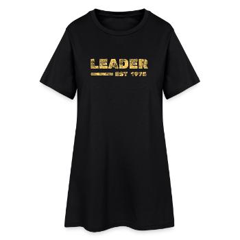 1975 - Frauen T-Shirt-Kleid - Schwarz - Vorne