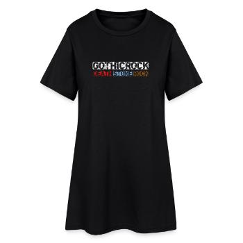 Gothic Rock Musik - Frauen T-Shirt-Kleid - Schwarz - Vorne