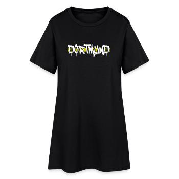Dortmund - Frauen T-Shirt-Kleid - Schwarz - Vorne