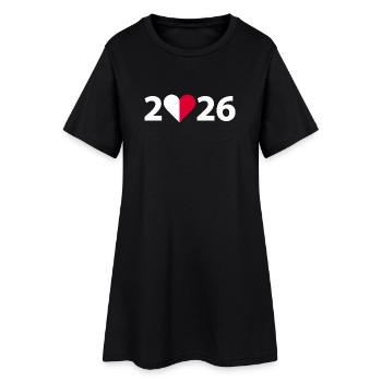 J’aime Malte 2026, vacances à Malte 2026 - Robe T-shirt Femme - noir - Devant
