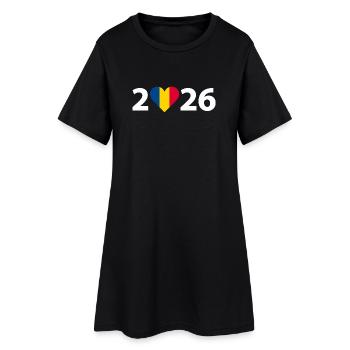 J’aime la Roumanie 2026, vacances en Roumanie 2026 - Robe T-shirt Femme - noir - Devant