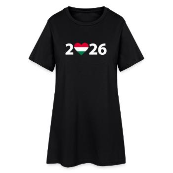 J’aime Hongrie 2026, Hongrie 2026 - Robe T-shirt Femme - noir - Devant