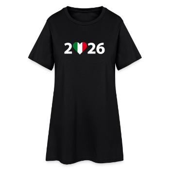 J’aime l’Italie 2026, l’Italie 2026 - Robe T-shirt Femme - noir - Devant