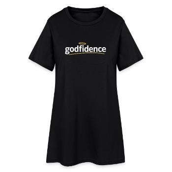 Godfidence Trust in God Christian Faith - Women’s T-Shirt Dress - black - Front