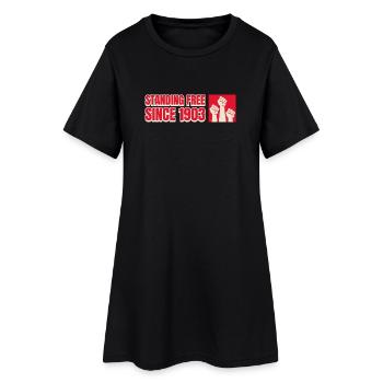 Seit 1903 frei stehend - Frauen T-Shirt-Kleid - Schwarz - Vorne