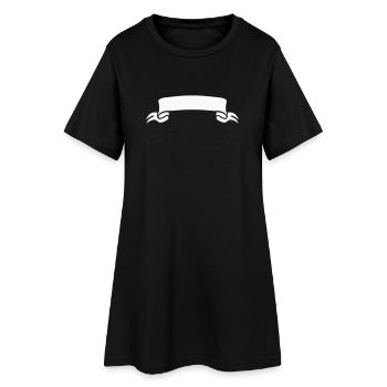 manche - Robe T-shirt Femme - noir - Devant