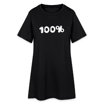 100% - Robe T-shirt Femme - noir - Devant