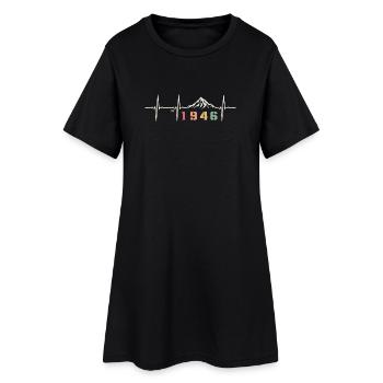 Citation Vintage 80 Ans Octogénaire Fête 1946 - Robe T-shirt Femme - noir - Devant