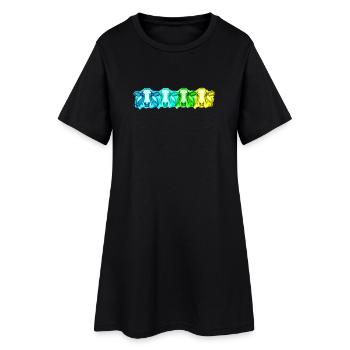Vaches vaches - Robe T-shirt Femme - noir - Devant