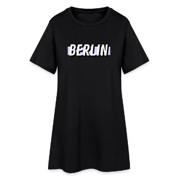 Berlin - Frauen T-Shirt-Kleid - Schwarz - Vorne