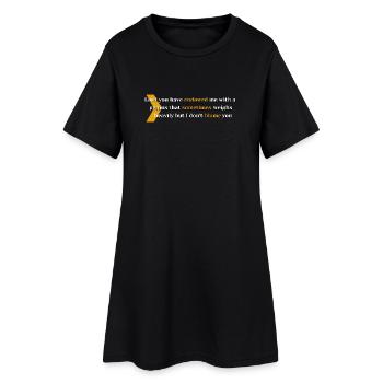 Typographie de la citation du génie doté - Robe T-shirt Femme - noir - Devant