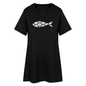 SARDINE. FISH. APRIL FOOL. EASTER. SEA - Women’s T-Shirt Dress - black - Front