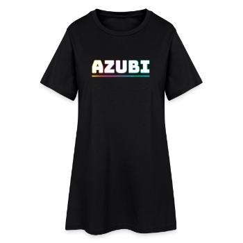 Design Azubi weiss bunt - Frauen T-Shirt-Kleid - Schwarz - Vorne