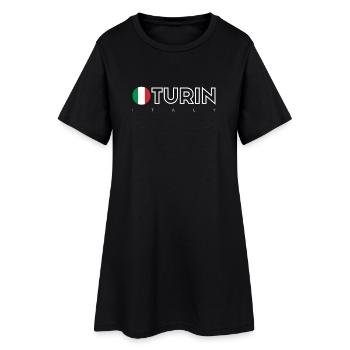 Turin - Women’s T-Shirt Dress - black - Front