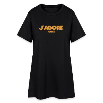 J’Adore Paris - J’aime Paris - France - Frankreich - Robe T-shirt Femme - noir - Devant