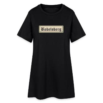 BABELSBERG - Frauen T-Shirt-Kleid - Schwarz - Vorne