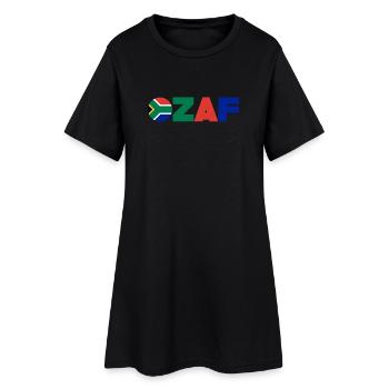 Afrique du Sud - Robe T-shirt Femme - noir - Devant