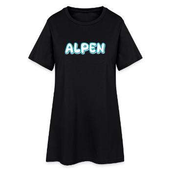 Les Alpes en tant que montagne - Robe T-shirt Femme - noir - Devant