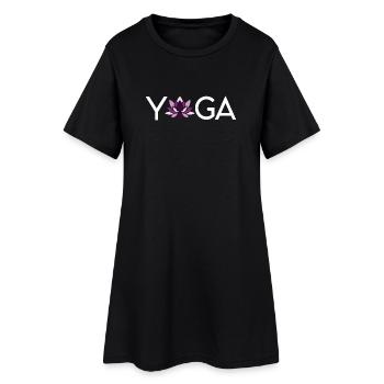 Yoga - Robe T-shirt Femme - noir - Devant