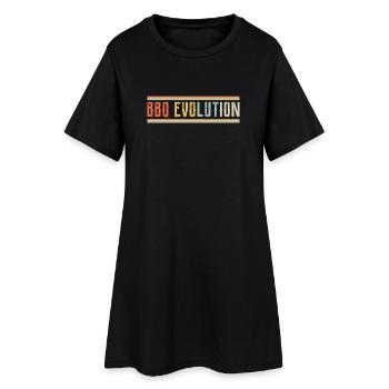 BBQ Evolution Design - Frauen T-Shirt-Kleid - Schwarz - Vorne