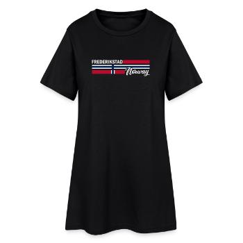 Fredrikstad - Norway Flag - Norge - Norwegen - Women’s T-Shirt Dress - black - Front