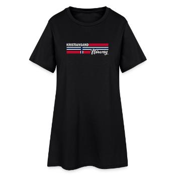 Kristiansand - Norway Flag - Norge - Norwegen - Women’s T-Shirt Dress - black - Front