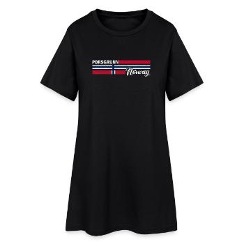 Porsgrunn - Drapeau de la Norvège - Norvège - Drapeau norvégien - Robe T-shirt Femme - noir - Devant