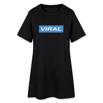 Viral - Robe T-shirt Femme - noir - Devant